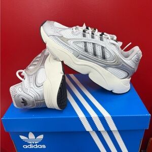 Adidas Ozmillen Silver and White Sneakers Unisex